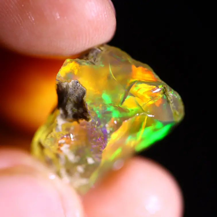 Äthiopischer Welo - Kristallopal - „Dimensionsbaum“ - (17 x 12 x 11 mm - 12 Karat) - POC-0690