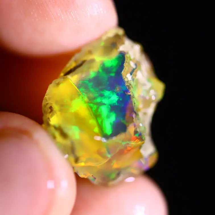 Äthiopischer Welo - Kristallopal - „Dimensionsbaum“ - (17 x 12 x 11 mm - 12 Karat) - POC-0690