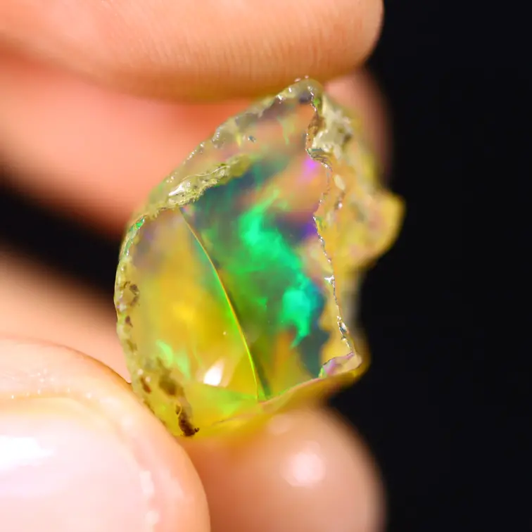 Welo etiope grezzo - Opale di cristallo - “Albero dimensionale” - (17 x 12 x 11 mm - 12 carati) - POC-0690