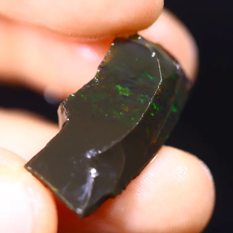 Welo etiope grezzo - Opale di cristallo - “Lastra antica” - (23 x 12 x 7 mm - 9 carati) - POC-0693