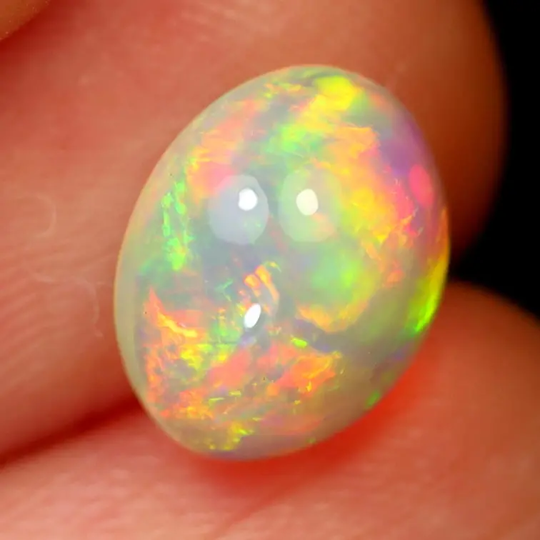 Natuurlijke Ethiopische Welo Opaal - "Royalty Gem" - 8,8 x 6,8 x 4,5 mm - 1.35 karaat - POC-0703