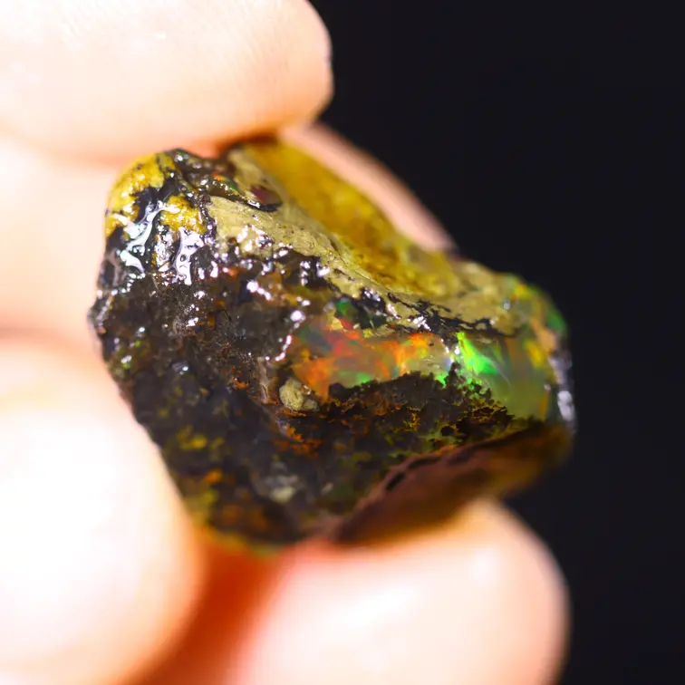 Äthiopischer Welo - Kristallopal - „Space Particle“ - (31 x 25 x 19 mm - 83 Karat) - POC-0727