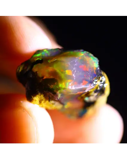 Welo éthiopien brut - Opale cristalline - « Space Particle» - (31 x 25 x 19 mm - 83 carats) - POC-0727