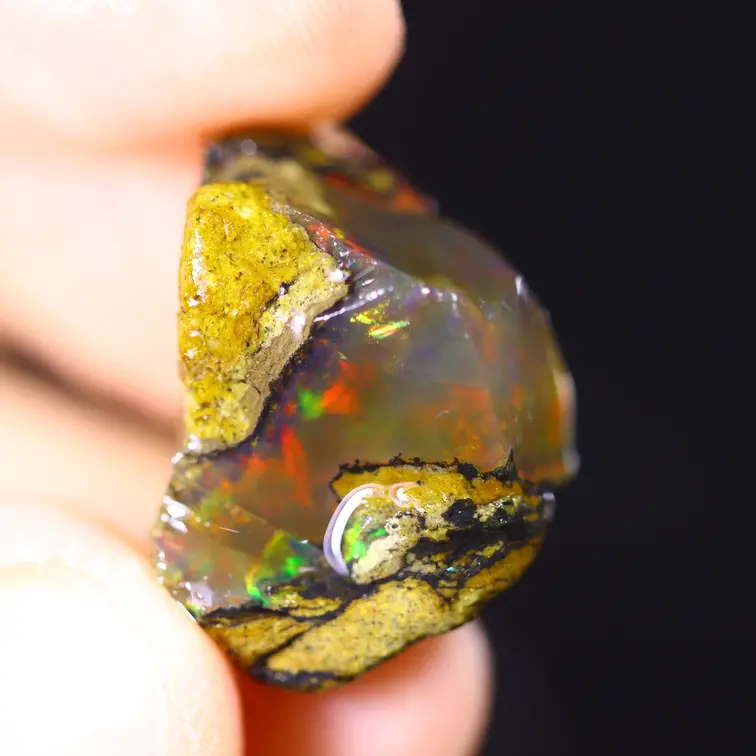 Welo etiope grezzo - Opale di cristallo - “Space Particle” - (31 x 25 x 19 mm - 83 carati) - POC-0727