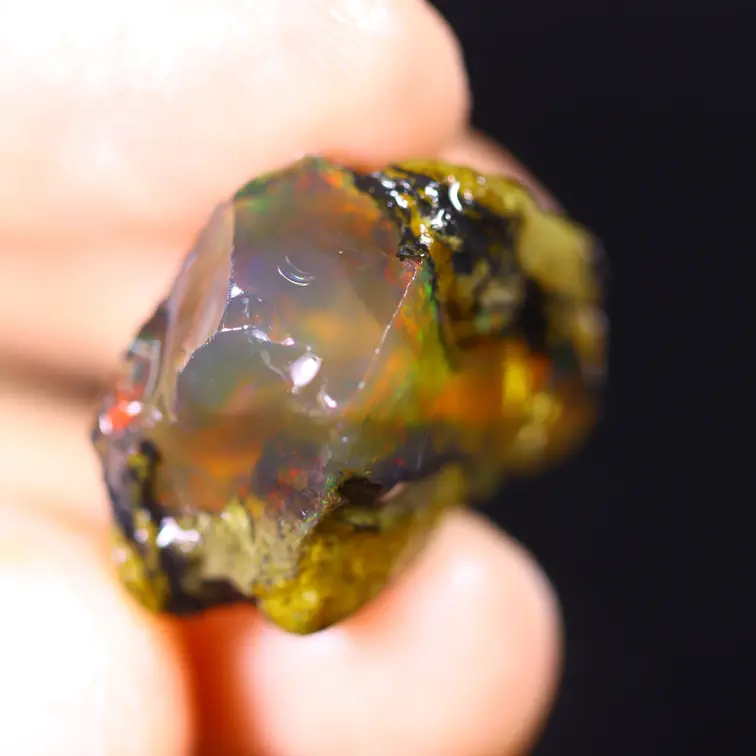 Ruwe Ethiopische Welo - Kristal Opaal - "Space Particle" - (31 x 25 x 19 mm - 83 karaat) - POC-0727