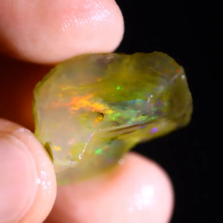 Welo éthiopien brut - Opale cristalline - « The Affected » - (21 x 15 x 9 mm - 14 carats) - POC-0729