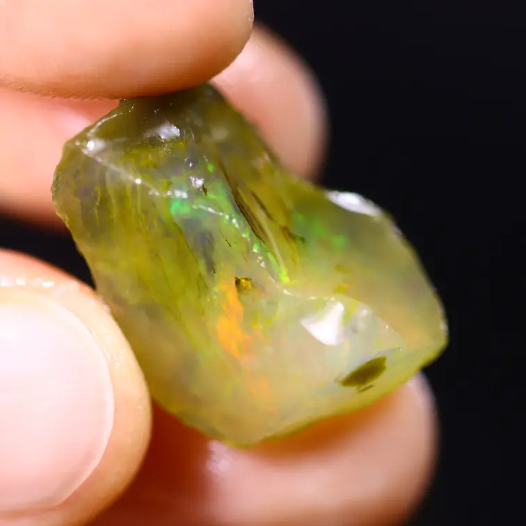 Welo éthiopien brut - Opale cristalline - « The Affected » - (21 x 15 x 9 mm - 14 carats) - POC-0729