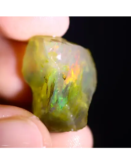 Welo etiope grezzo - Opale di cristallo - “Gli affetti” - (21 x 15 x 9 mm - 14 carati) - POC-0729