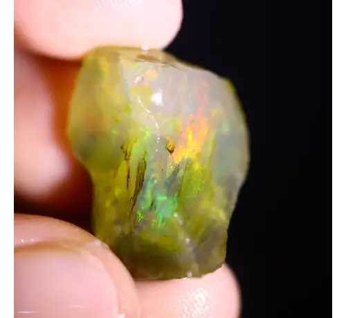 Äthiopischer Welo-Rohstein - Kristallopal - „Der Betroffene“ - (21 x 15 x 9 mm - 14 Karat) - POC-0729