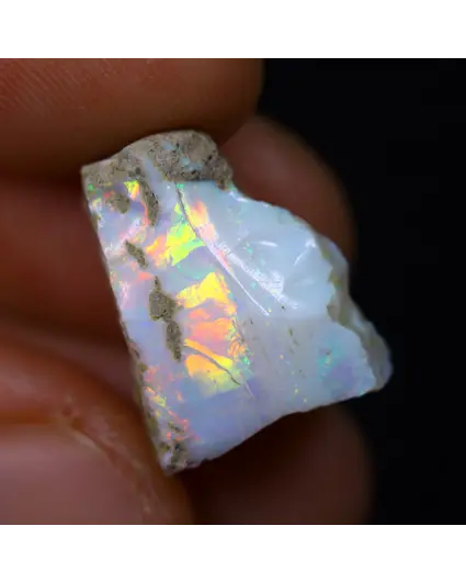 Rough Ethiopian Welo Opal - ‘Dimensional Mirror’ - (15 x 12 x 9 mm - 8.2 carats) - POC-0733