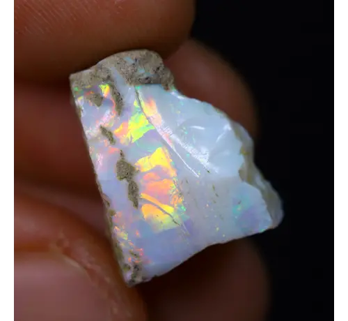 Rough Ethiopian Welo Opal - ‘Dimensional Mirror’ - (15 x 12 x 9 mm - 8.2 carats) - POC-0733