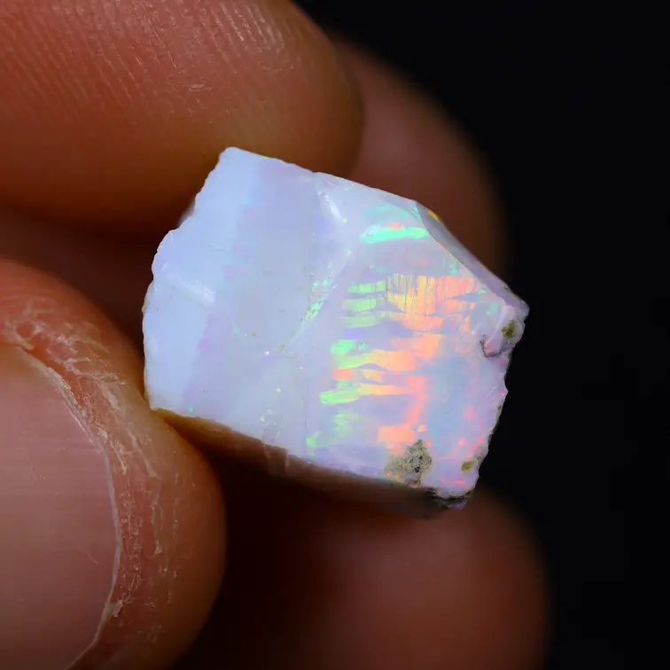 Ópalo Welo Etíope en bruto - «Dimensional Mirror» - (15 x 12 x 9 mm - 8.2 quilates) - POC-0733