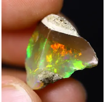 Opale Welo d'Ethiopie brute - « Alternate Forest" - (15 x 12 x 8 mm - 9,6 8.2 carats) - POC-0734