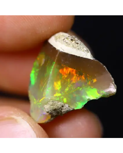 Ópalo Welo Etíope en bruto - «Alternate Forest" - (15 x 12 x 8 mm - 9,6 quilates) - POC-0734