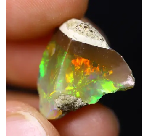 Äthiopischer Welo-Opal in Rohform - „Alternate Forest" - (15 x 12 x 8 mm - 9,6 Karat) - POC-0734