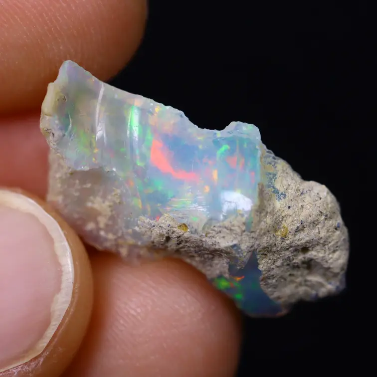 Rough Ethiopian Welo Opal - ‘Soft Mirror" - (22 x 12 x 5 mm- 5,2 carats) - POC-0741