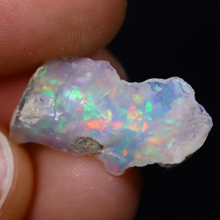 Äthiopischer Welo-Opal in Rohform - „Soft Mirror" - (22 x 12 x 5 mm- 5,2 Karat) - POC-0741