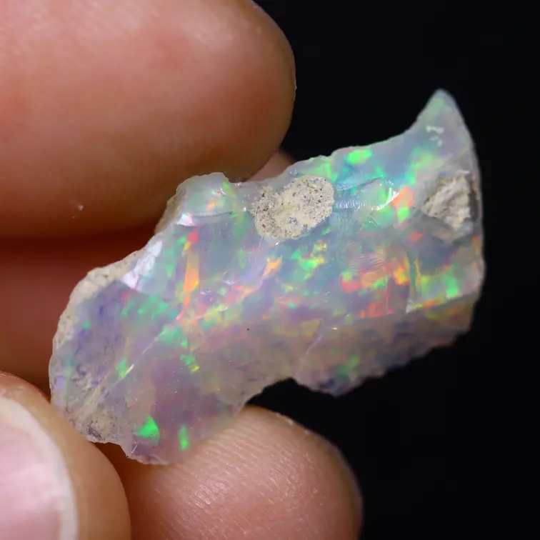Äthiopischer Welo-Opal in Rohform - „Soft Mirror" - (22 x 12 x 5 mm- 5,2 Karat) - POC-0741