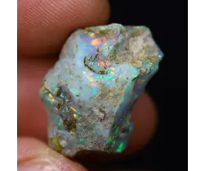 RARE !! OPALE BLANCHE ET MULTICOLORE D'ETHIOPIE : 3,26 CARATS ★★ P464.135t