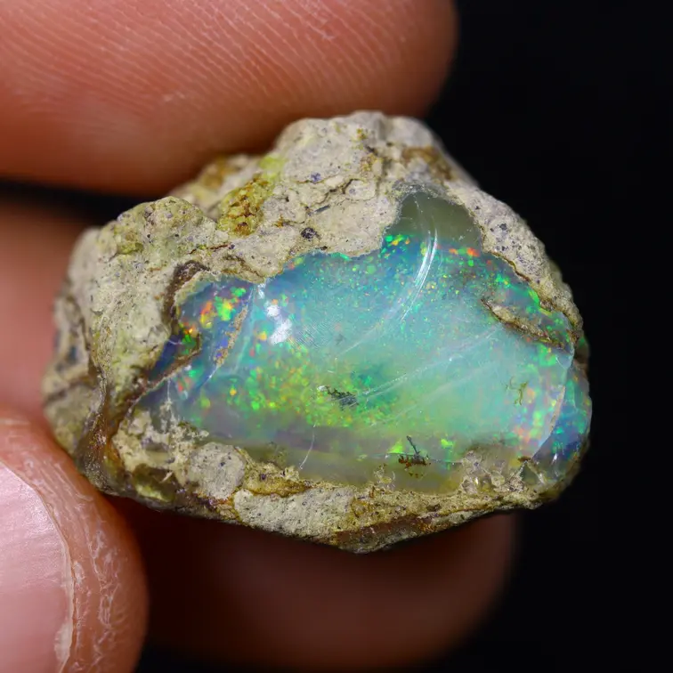 Opale Welo etiope grezzo - “Secluded Portal" - (21 x 17 x 8 mm - 15,3 carati) - POC-0744