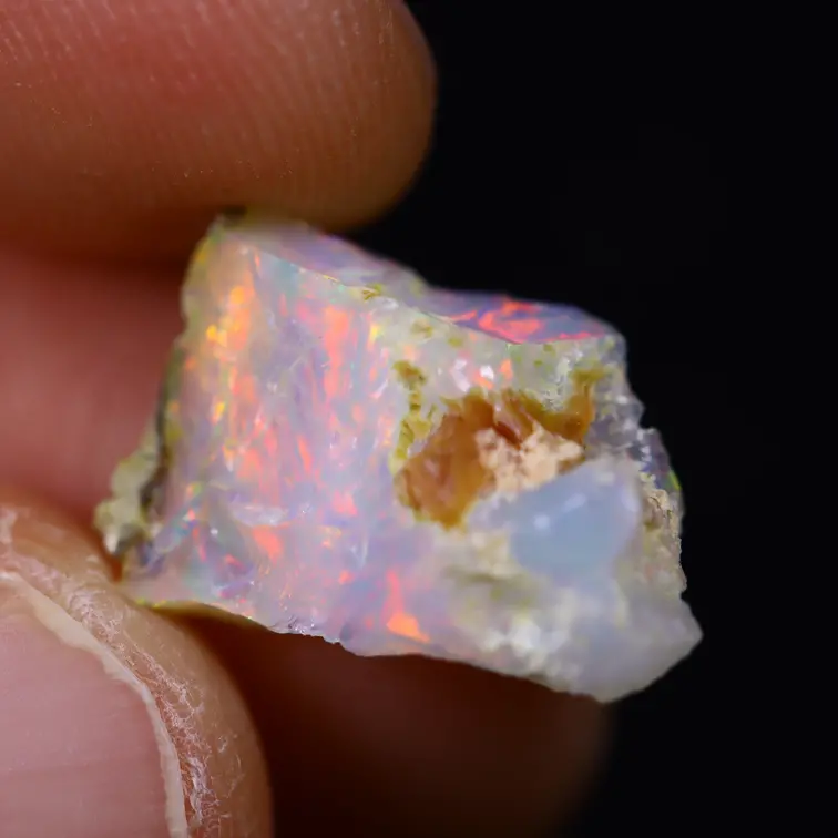 Ruwe Ethiopian Welo Opaal - “Frammento di lastra” - (15 x 9 x 4 mm - 2 carati) - POC-0746