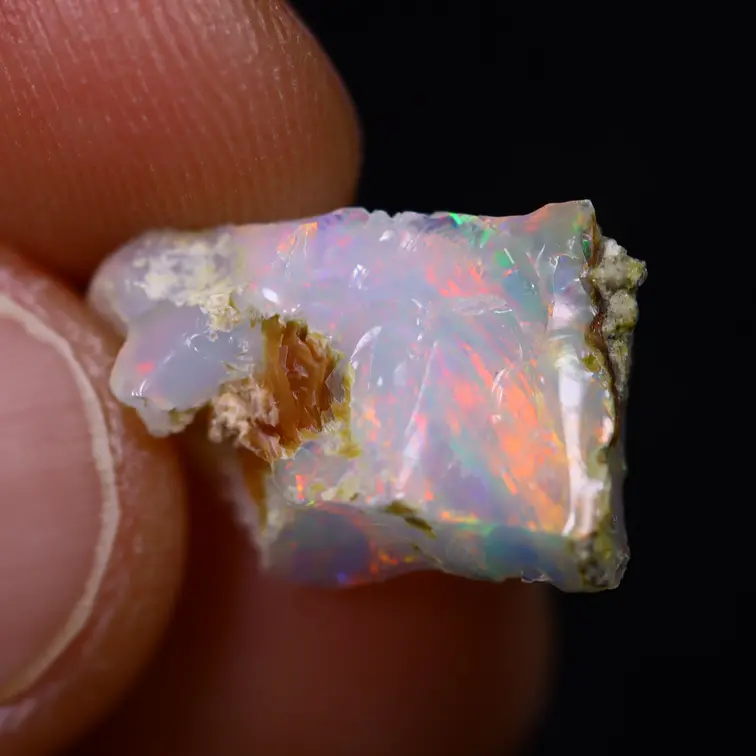 Ruwe Ethiopian Welo Opaal - «Slab Shard» - (15 x 9 x 4 mm - 2 quilates) - POC-0746