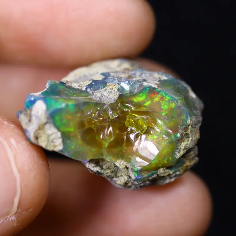 Ethiopian Welo - Smoked Opal "Worlds Collide" - (23 x 16 x 15 mm - 29.08 carats) - POC-0884