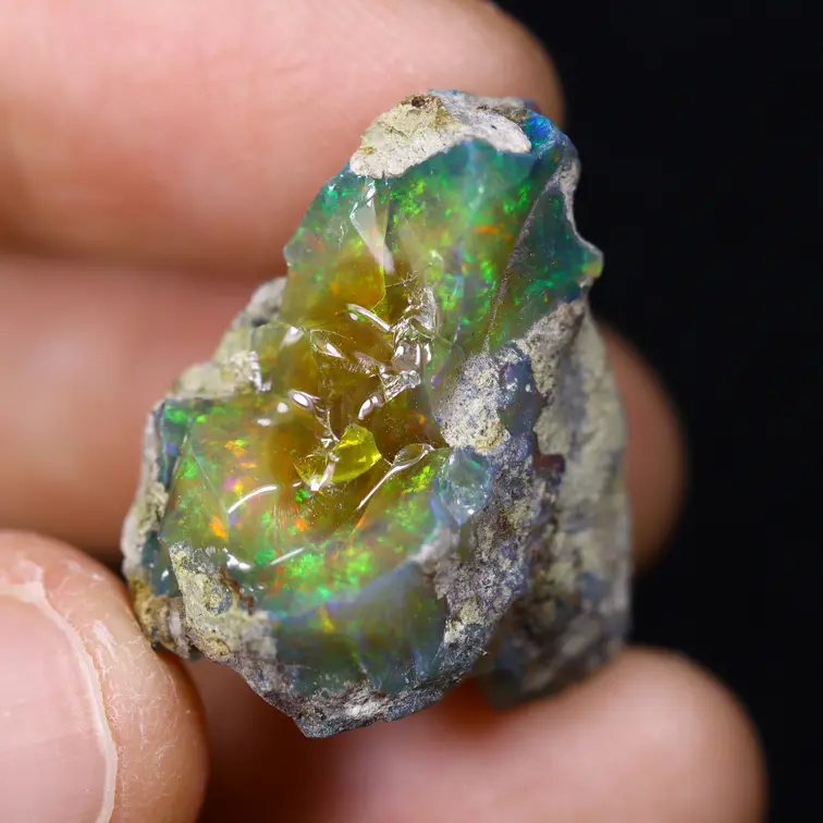 Ethiopian Welo - Smoked Opal "Worlds Collide" - (23 x 16 x 15 mm - 29.08 carats) - POC-0884