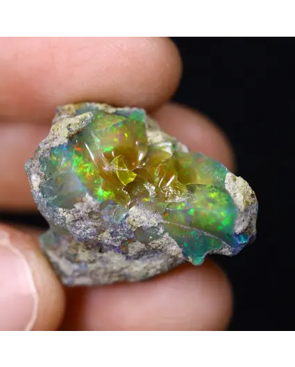 Welo éthiopien - Opale fumée "Worlds Collide" - (23 x 16 x 15 mm - 29.08 carats) - POC-0884