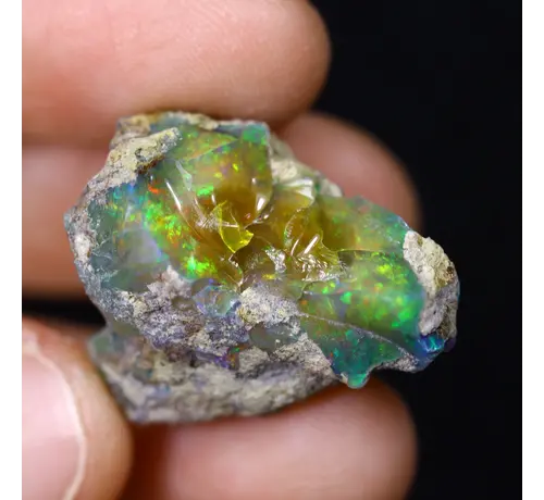 Welo etíope - Ópalo ahumado "Worlds Collide" - (23 x 16 x 15 mm - 29.08 quilates) - POC-0884