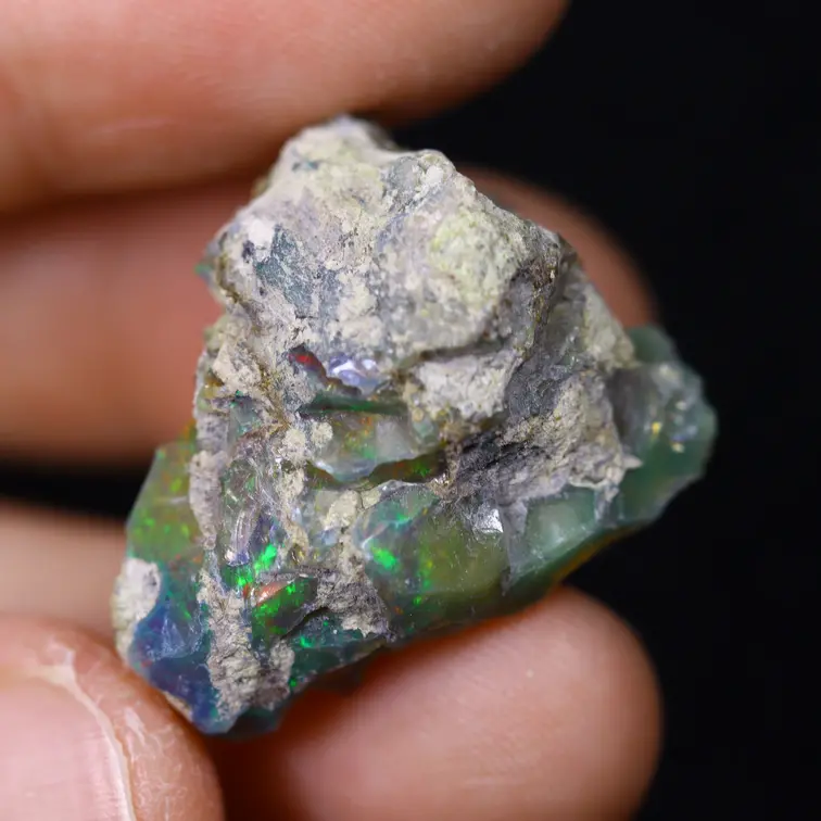 Äthiopischer Welo - Räucheropal "Worlds Collide" - (23 x 16 x 15 mm - 29.08 Karat) - POC-0884