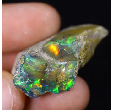 Welo etiope - Opale affumicato "Shining Disaster" - (31 x 20 x 12 mm - 34 carati) - POC-0885