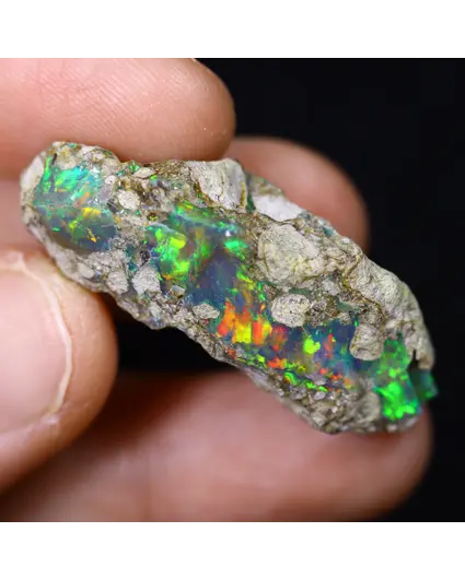 Ethiopische Welo - Gerookte Opaal "Wall of Destiny" - (35 x 16 x 13 mm - 26.8 karaat) - POC-0886