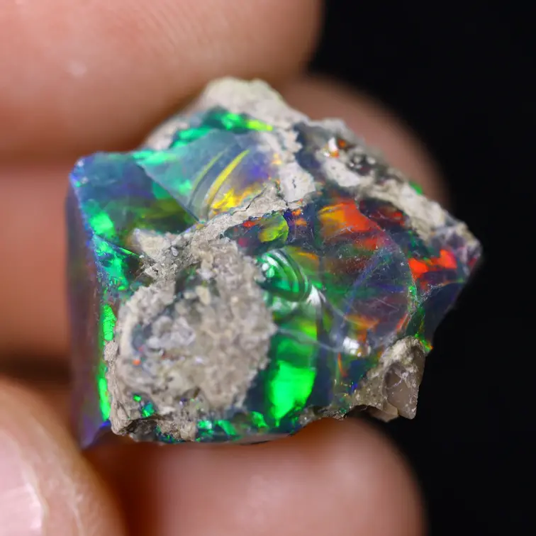 Welo etiope - Opale affumicato "Royalty Button" - (18 x 17 x 11 mm - 17.59 carati) - POC-0887