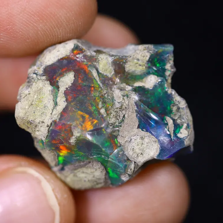 Welo éthiopien - Opale fumée "Faded Button" - (23 x 21 x 12 mm - 22.8 carats) - POC-0888