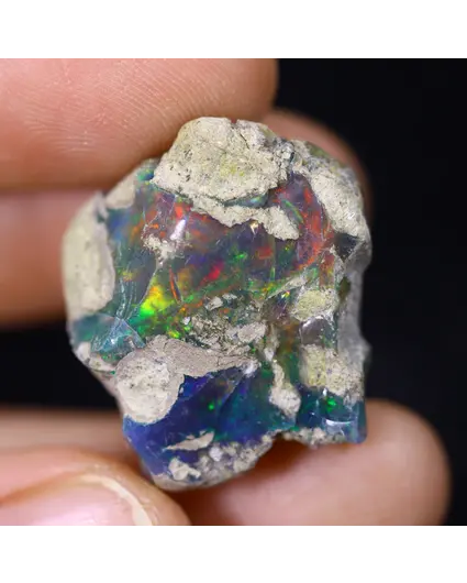 Welo etíope - Ópalo ahumado "Faded Button" - (23 x 21 x 12 mm - 22.8 quilates) - POC-0888