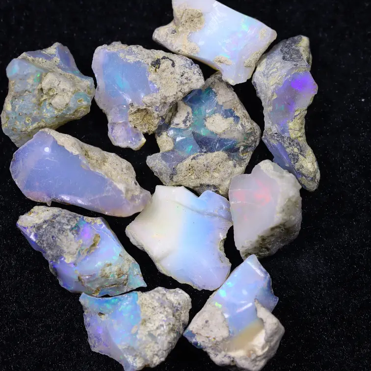 Rohes äthiopisches Welo-Opal-Set – „Meteor Strike“ – (22 x 12 x 10 mm – 95 Karat) – POC-0889
