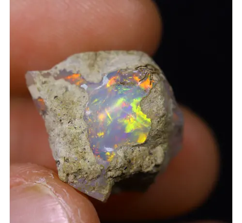 Opalite grezza etiope Welo - “Dimensional Gap" - (19 x 16 x 11 mm - 11,5 carati) - POC-0893