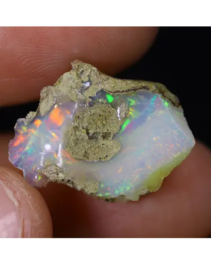 Opalite grezza etiope Welo - “World Map" - (16 x 14 x 9 mm - 7,9 carati) - POC-0894