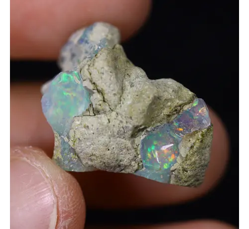 Raw Ethiopian Welo opal - ‘Mountain Glory" - (21 x 18 x 11 mm - 14.8 carats) - POC-0896