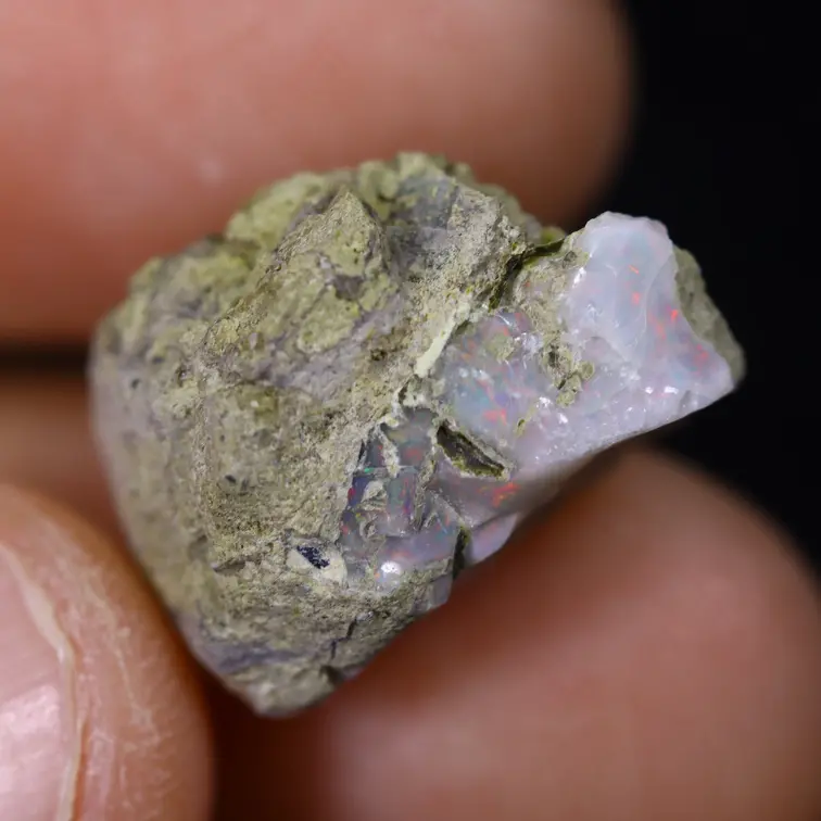 Opale Welo brute d'Éthiopie - « Soul Protection" - (19 x 17 x 12 mm - 8 carats) - POC-0897