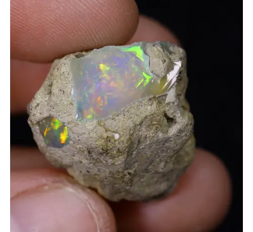 Opalite grezza etiope Welo - “Conceiled Orb" - (20 x 20 x 17 mm - 29,9 carati) - POC-0899