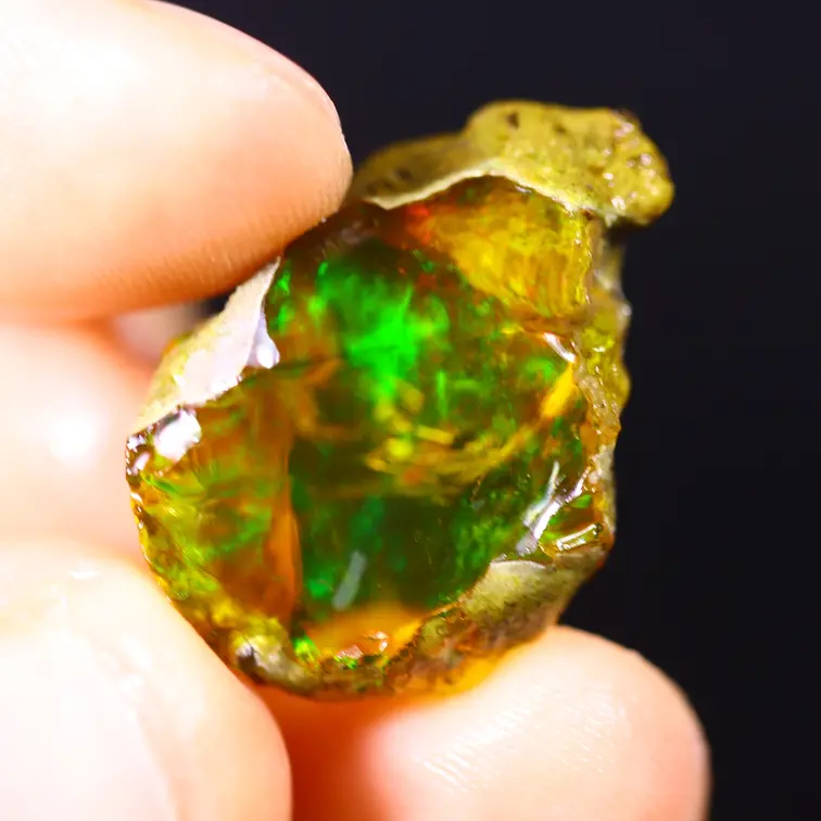 Welo brut d'Éthiopie - Opale cristalline - « Fairy Life » - (20 x 17 x 8 mm - 14,4 carats) - POC-0903