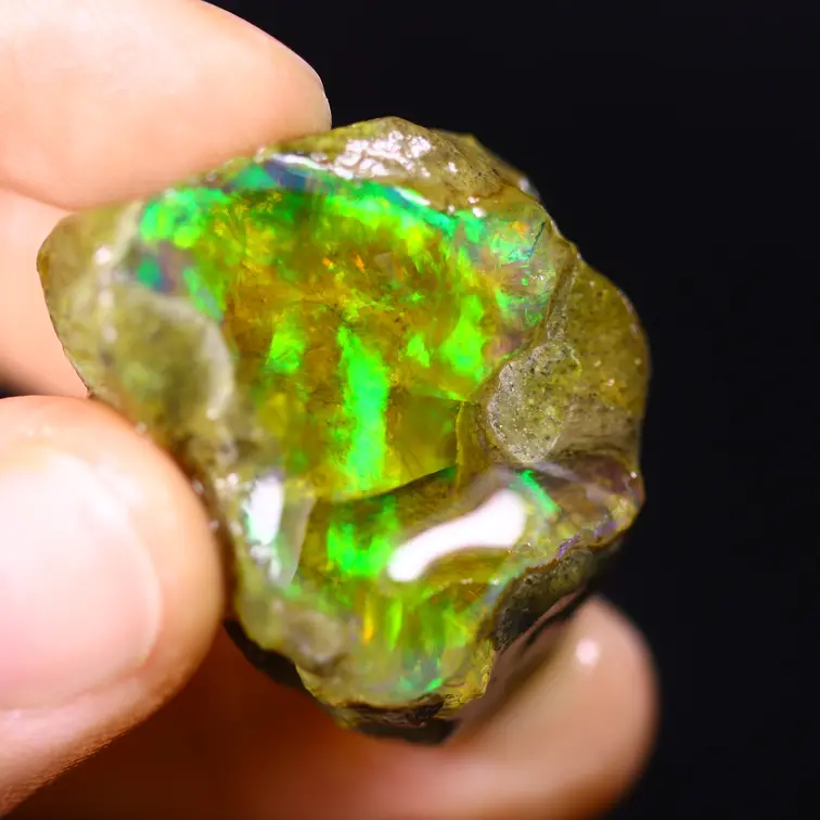 Rohes äthiopisches Welo – Kristallopal – „Fairy Palace" - (30 x 25 x 12 mm - 57,9 Karat) – POC-0904