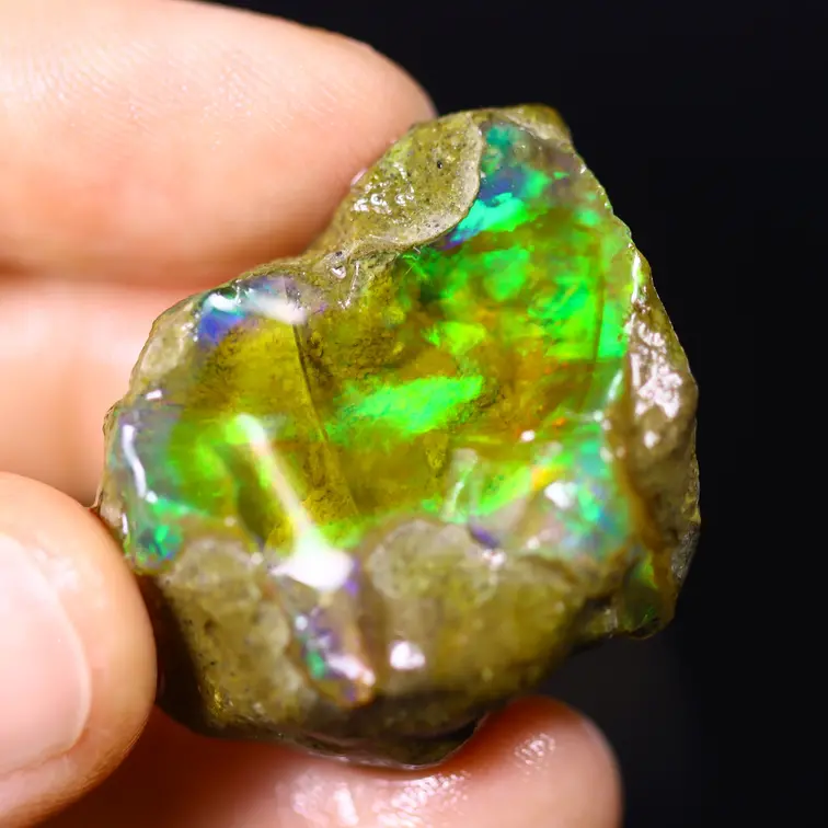 Rohes äthiopisches Welo – Kristallopal – „Fairy Palace" - (30 x 25 x 12 mm - 57,9 Karat) – POC-0904