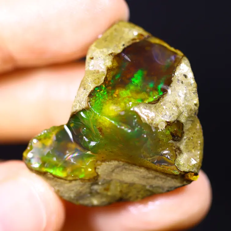 Welo brut d'Éthiopie - Opale cristalline - « Fairy Rest" - (34 x 25 x 13 mm - 45 carats) - POC-0905