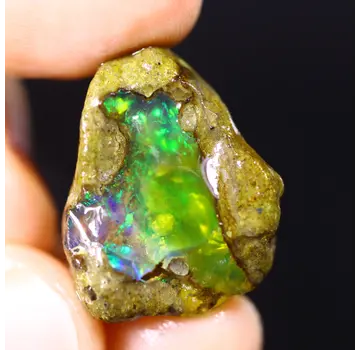 Welo grezzo etiope - Opale cristallo - “Pixie Region" - (24 x 20 x 10 mm - 22,6 carati) - POC-0906