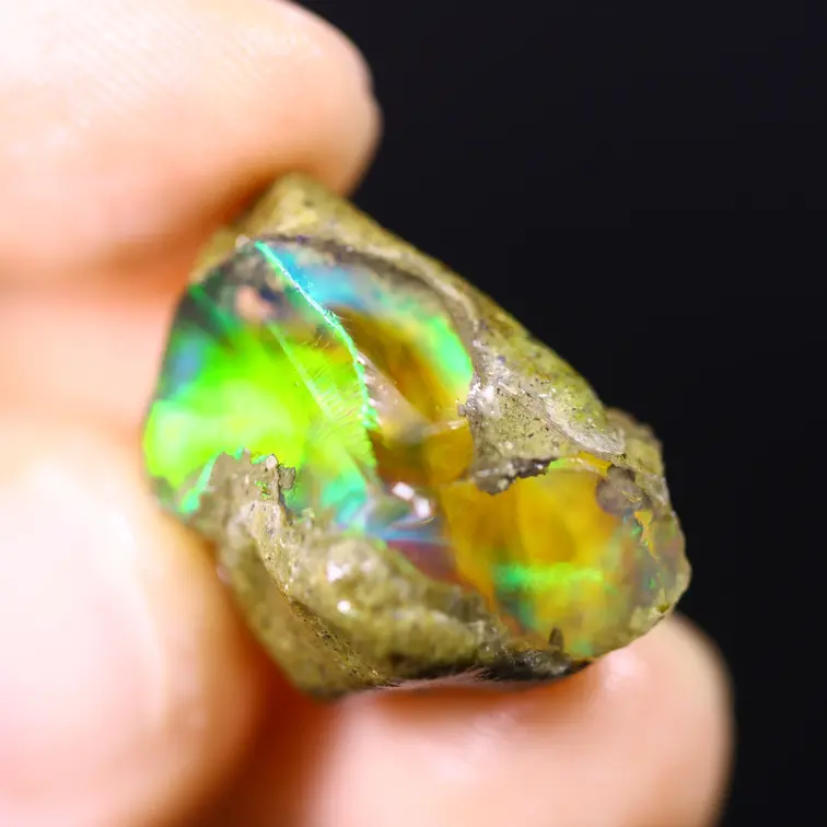 Welo brut d'Éthiopie - Opale cristalline - « Lucky Pixie" - (15 x 20 x 13 mm - 18.8 carats) - POC-0907