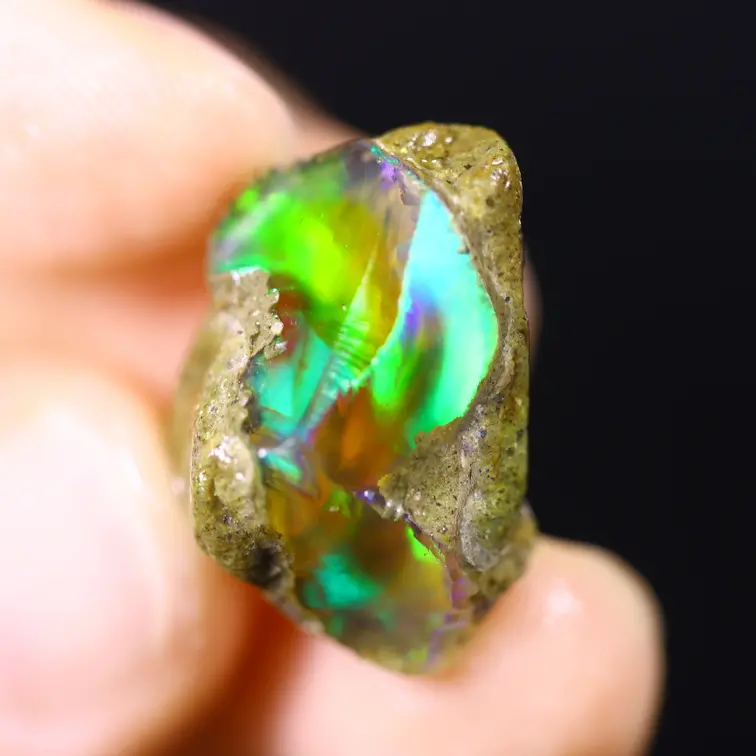 Welo brut d'Éthiopie - Opale cristalline - « Lucky Pixie" - (15 x 20 x 13 mm - 18.8 carats) - POC-0907