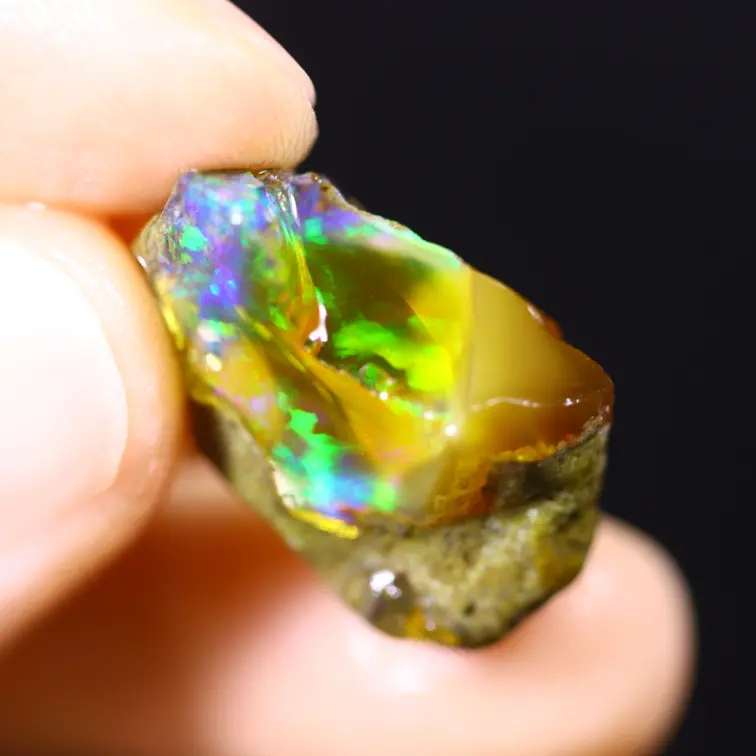 Rohes äthiopisches Welo – Kristallopal – „Forest Erosion" - (22 x 15 x 12 mm - 19.8 Karat) – POC-0910